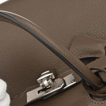 Hermes Taupe Gray Sauge Togo Birkin 30 Verso Handbag
