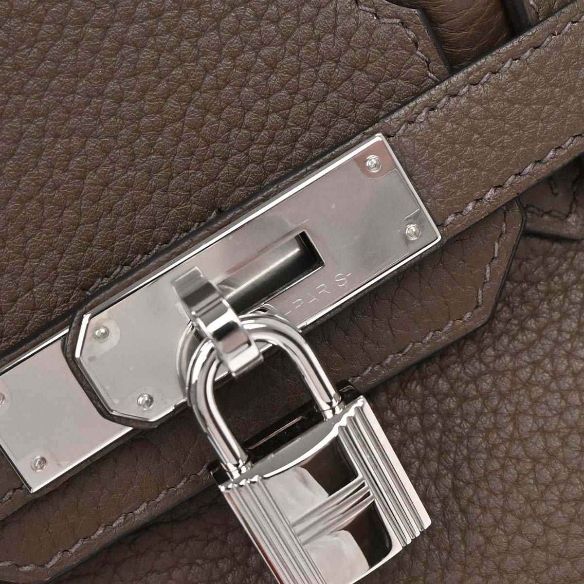 Hermes Taupe Gray Sauge Togo Birkin 30 Verso Handbag