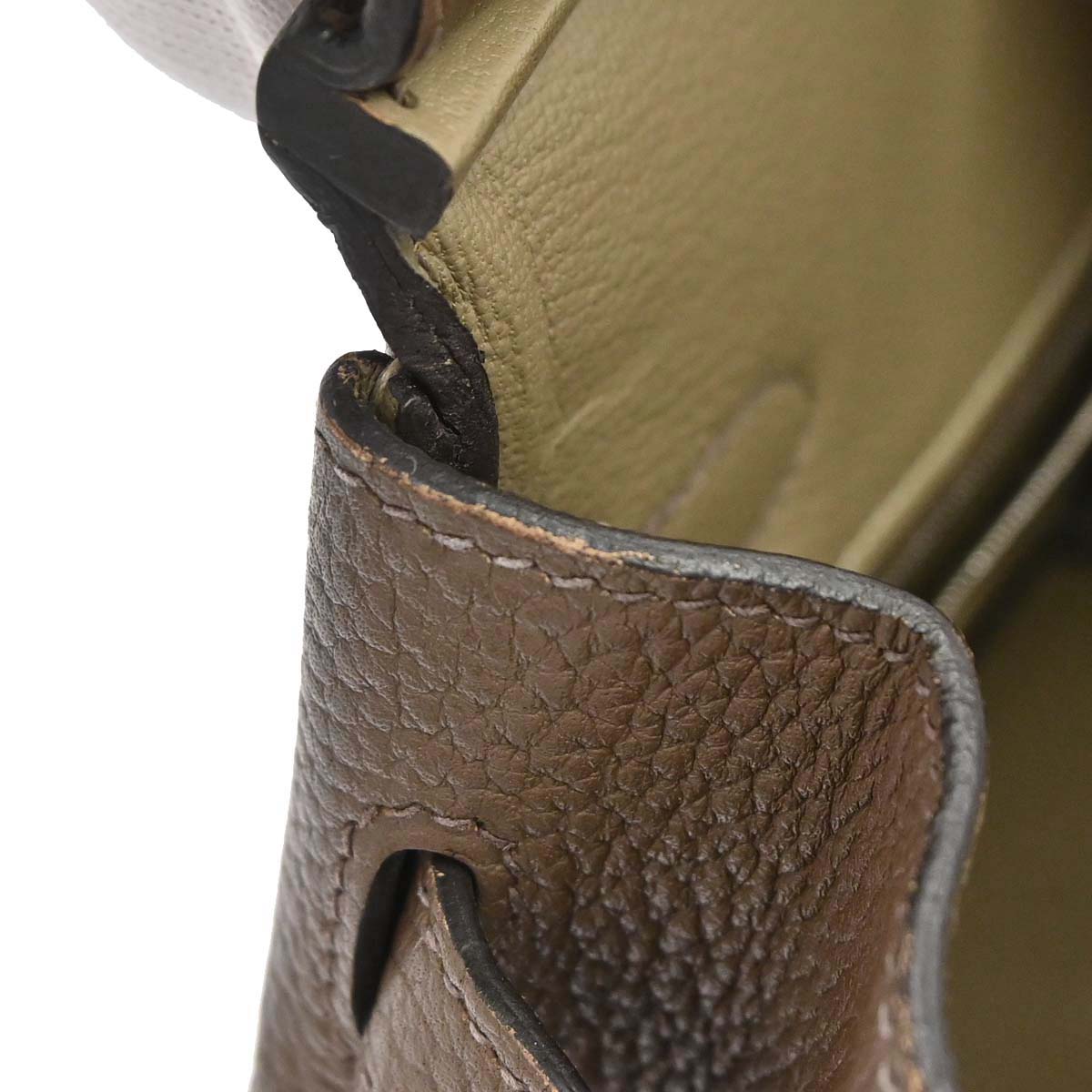 Hermes Taupe Gray Sauge Togo Birkin 30 Verso Handbag