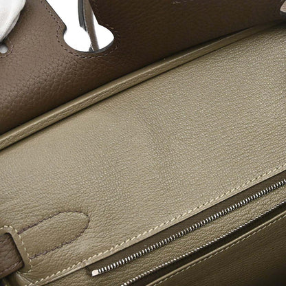 Hermes Taupe Gray Sauge Togo Birkin 30 Verso Handbag