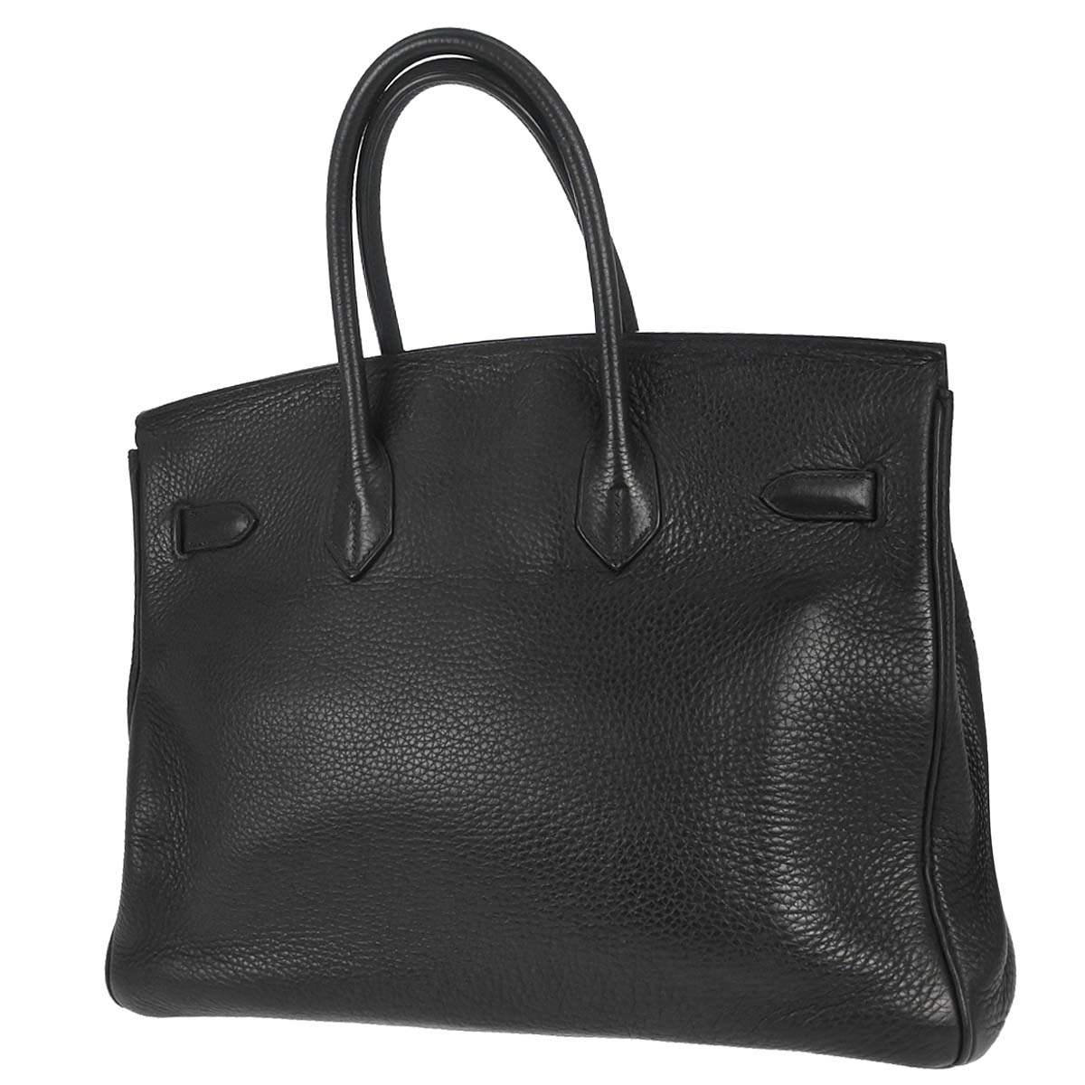 Hermes Black Taurillon Clemence Birkin 35 Handbag