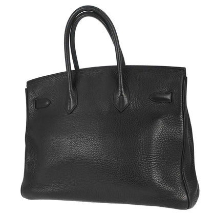 Hermes Black Taurillon Clemence Birkin 35 Handbag