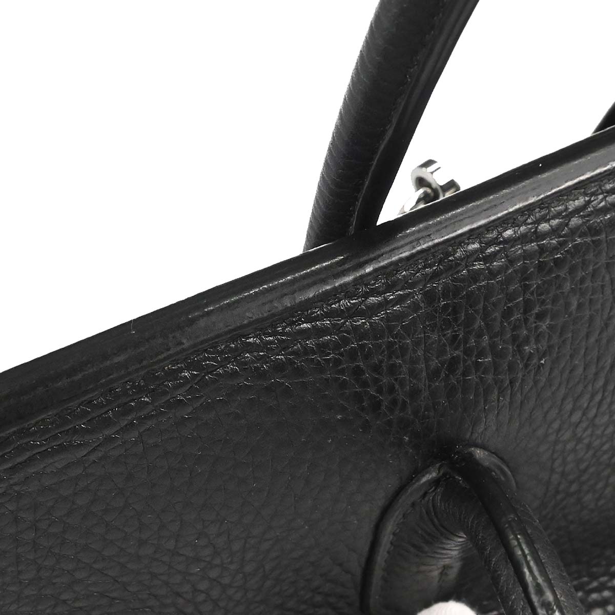 Hermes Black Taurillon Clemence Birkin 35 Handbag