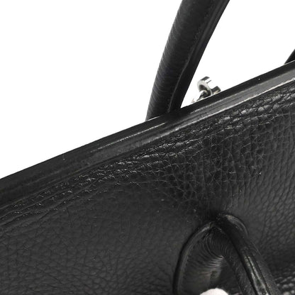 Hermes Black Taurillon Clemence Birkin 35 Handbag