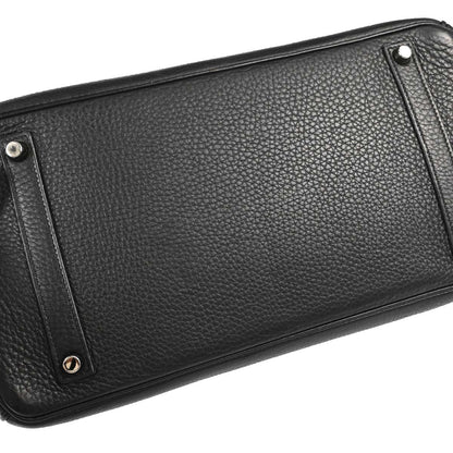 Hermes Black Taurillon Clemence Birkin 35 Handbag