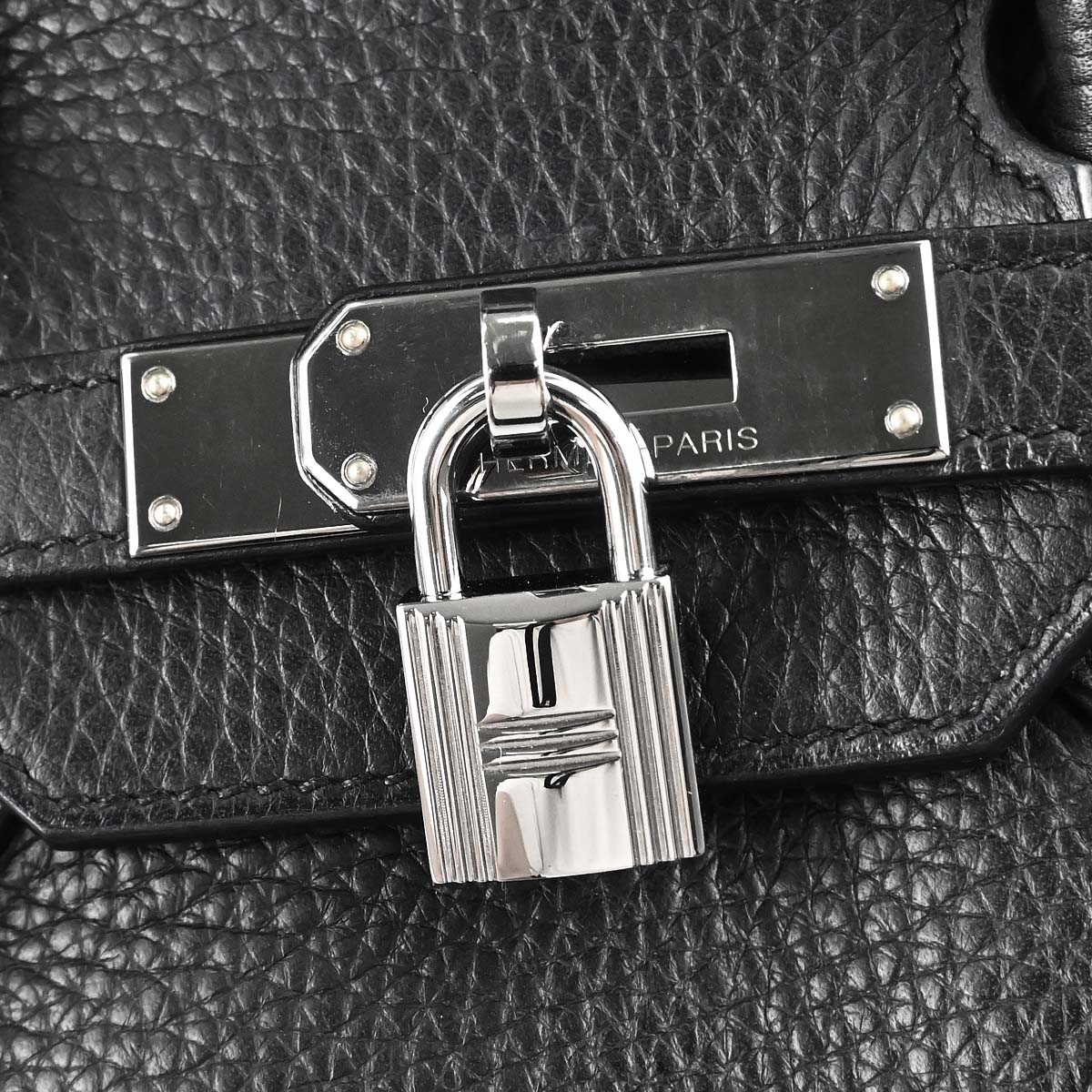 Hermes Black Taurillon Clemence Birkin 35 Handbag