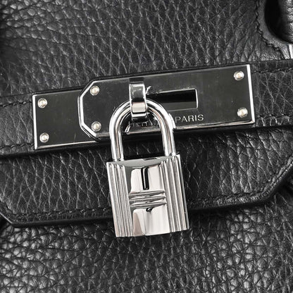 Hermes Black Taurillon Clemence Birkin 35 Handbag