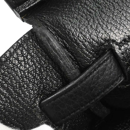 Hermes Black Taurillon Clemence Birkin 35 Handbag