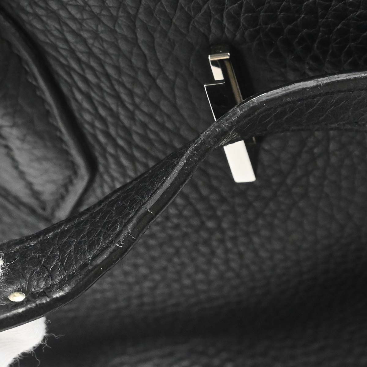 Hermes Black Taurillon Clemence Birkin 35 Handbag