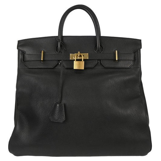 Hermes Black Ardennes Haut a Courroies 45 Handbag