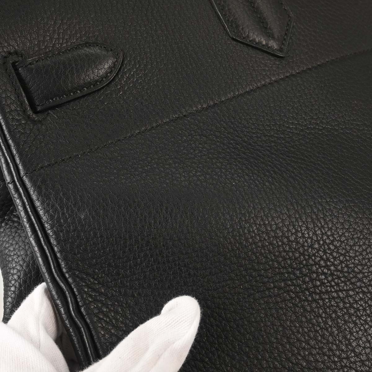 Hermes Black Ardennes Haut a Courroies 45 Handbag