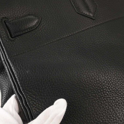 Hermes Black Ardennes Haut a Courroies 45 Handbag