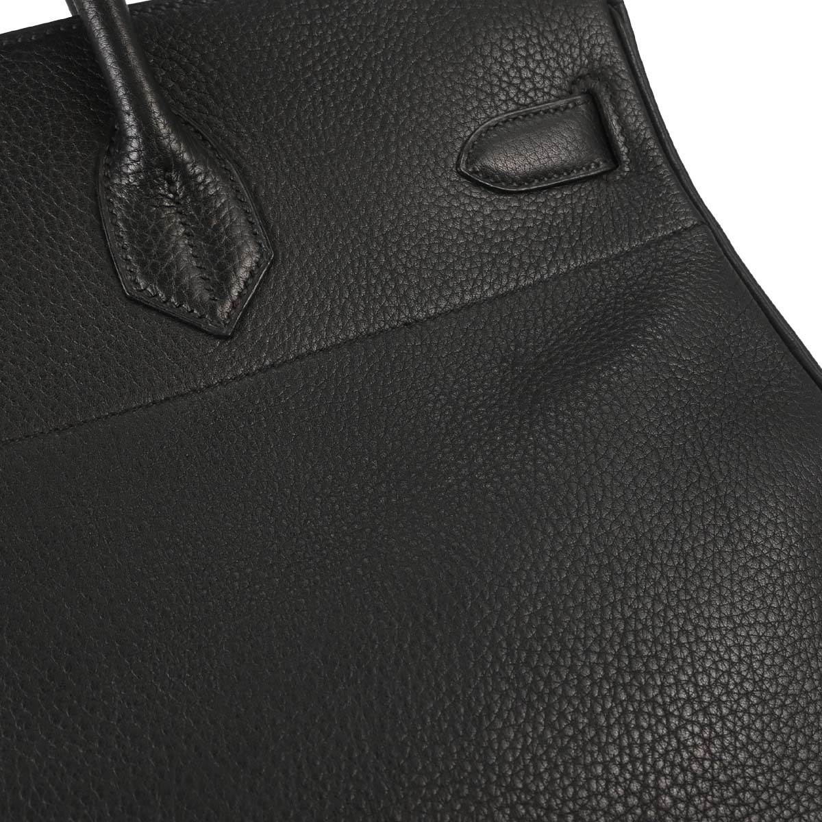 Hermes Black Ardennes Haut a Courroies 45 Handbag
