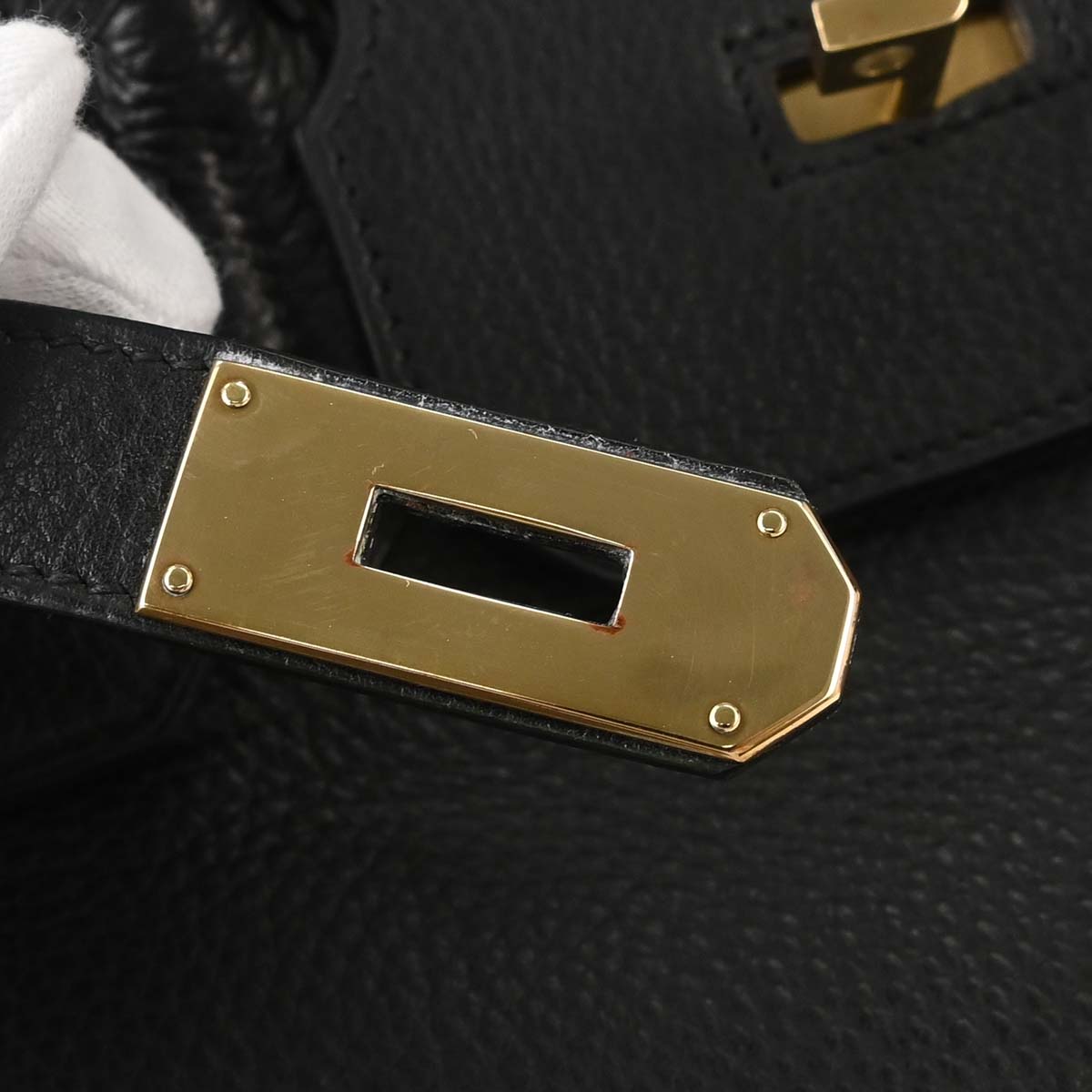 Hermes Black Ardennes Haut a Courroies 45 Handbag