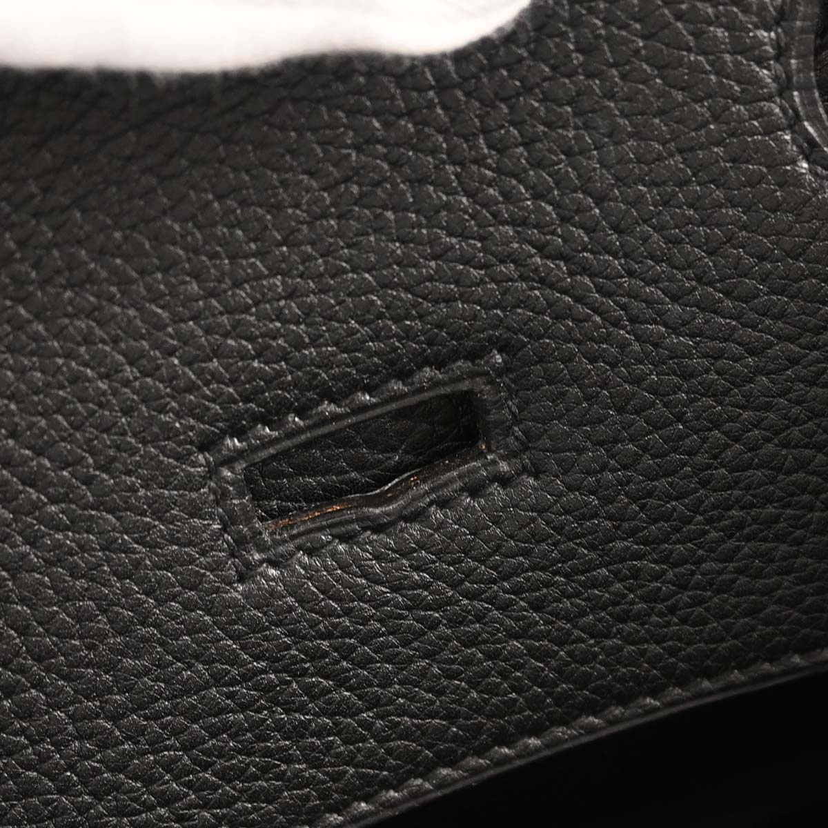 Hermes Black Ardennes Haut a Courroies 45 Handbag