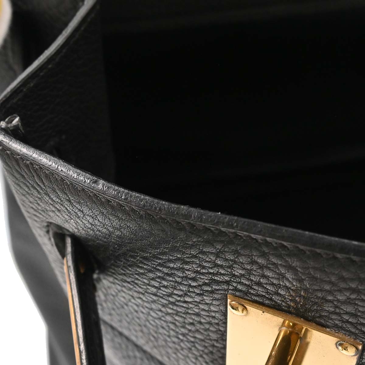 Hermes Black Ardennes Haut a Courroies 45 Handbag