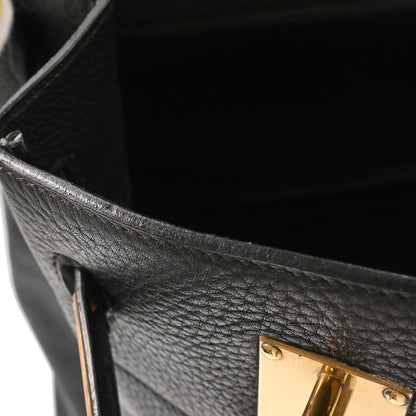 Hermes Black Ardennes Haut a Courroies 45 Handbag
