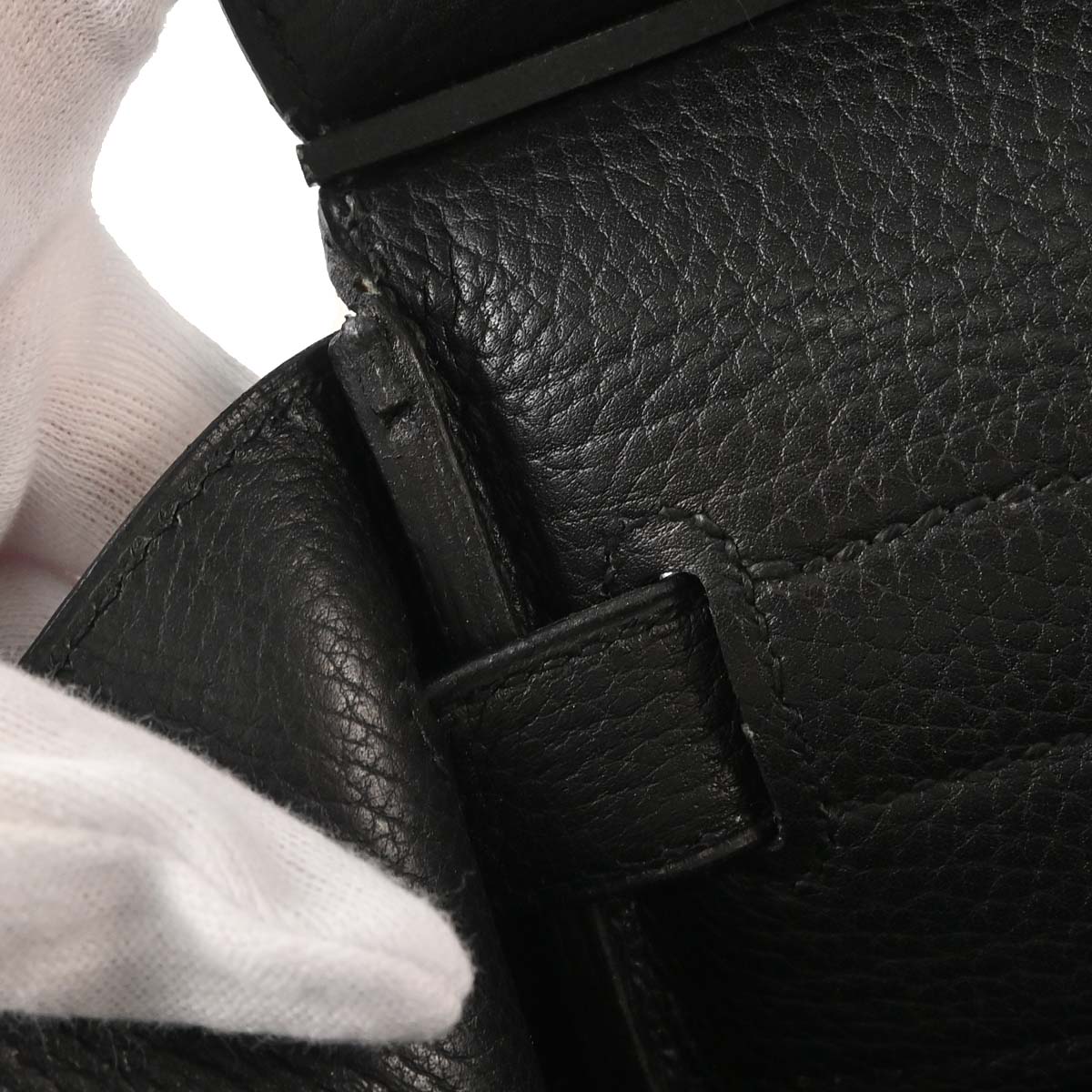 Hermes Black Ardennes Haut a Courroies 45 Handbag