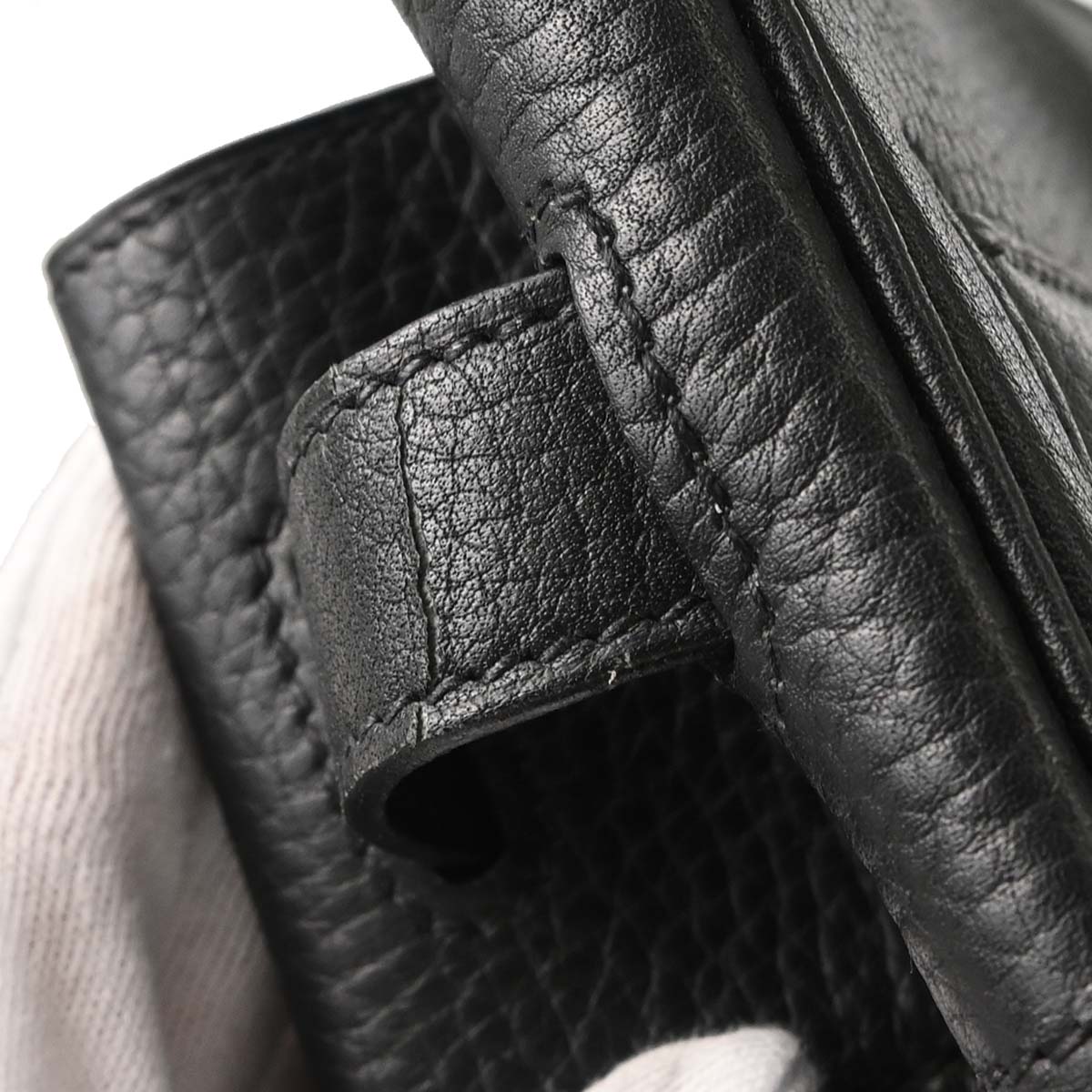 Hermes Black Ardennes Haut a Courroies 45 Handbag