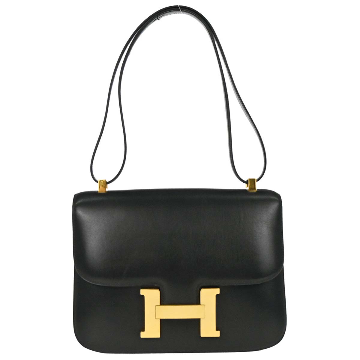 Hermes Black Box Calf Constance 23 Shoulder Bag