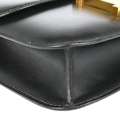 Hermes Black Box Calf Constance 23 Shoulder Bag