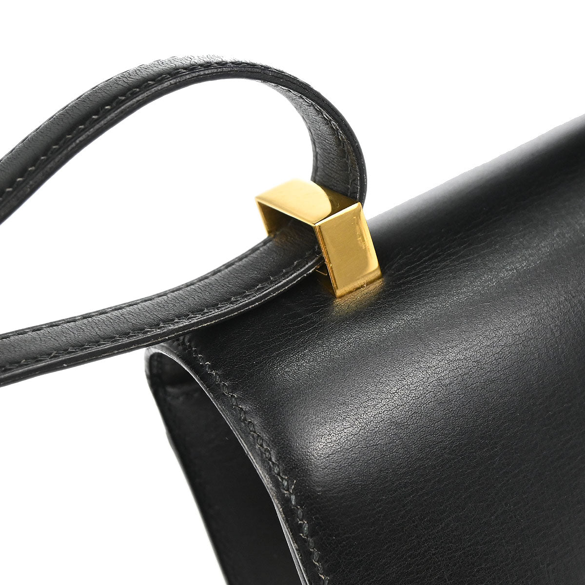 Hermes Black Box Calf Constance 23 Shoulder Bag