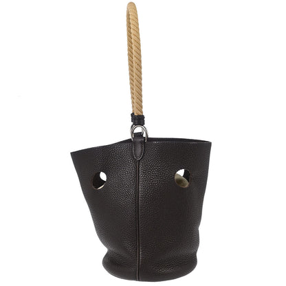 Hermes Ebene Taurillon Clemence Mangeoire PM Handbag