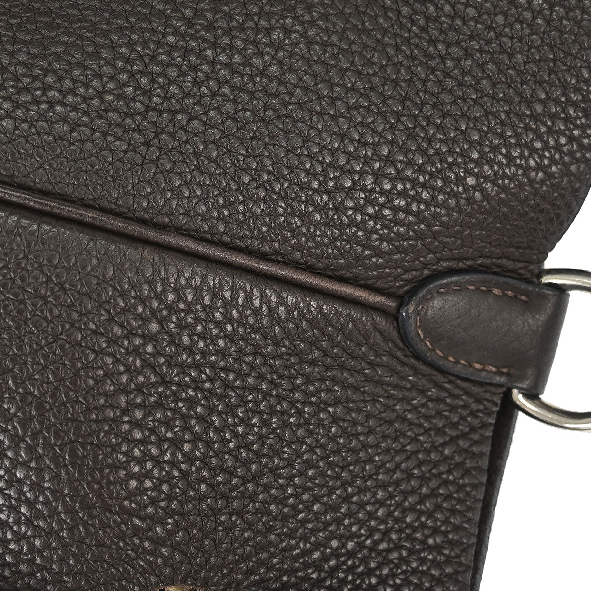 Hermes Ebene Taurillon Clemence Mangeoire PM Handbag