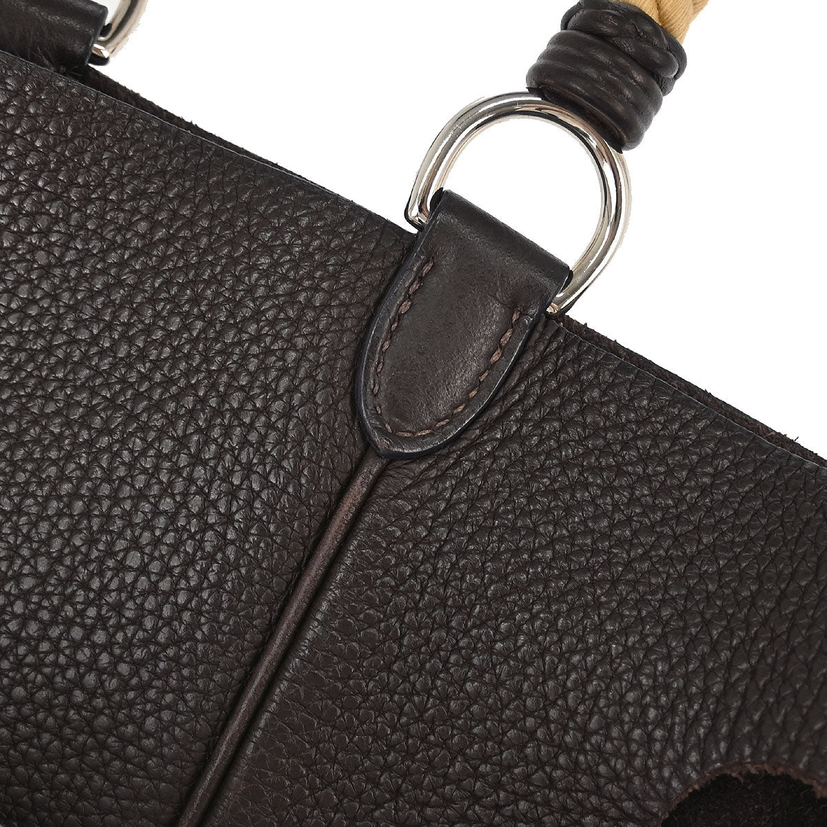 Hermes Ebene Taurillon Clemence Mangeoire PM Handbag