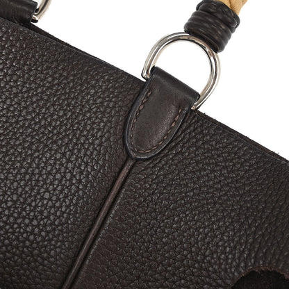 Hermes Ebene Taurillon Clemence Mangeoire PM Handbag
