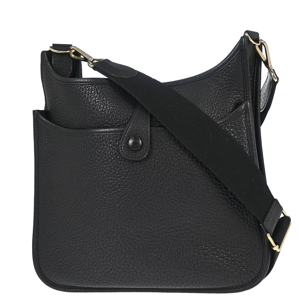 Hermes Black Taurillon Clemence Evelyne 3 29 PM Shoulder Bag