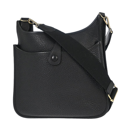 Hermes Black Taurillon Clemence Evelyne 3 29 PM Shoulder Bag