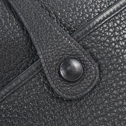 Hermes Black Taurillon Clemence Evelyne 3 29 PM Shoulder Bag