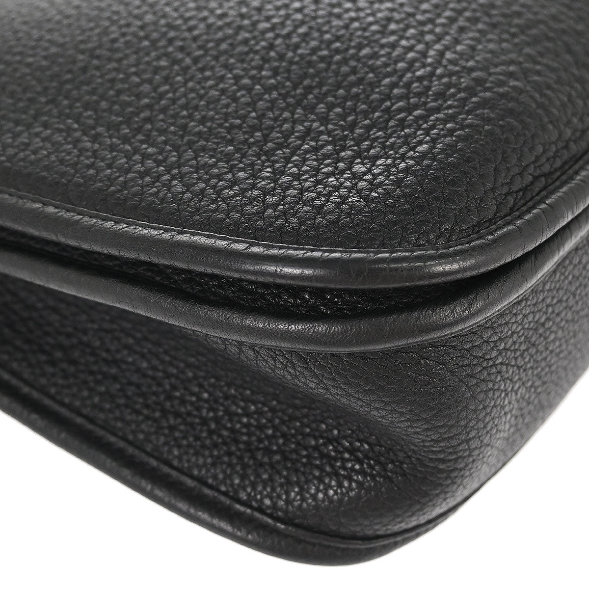 Hermes Black Taurillon Clemence Evelyne 3 29 PM Shoulder Bag