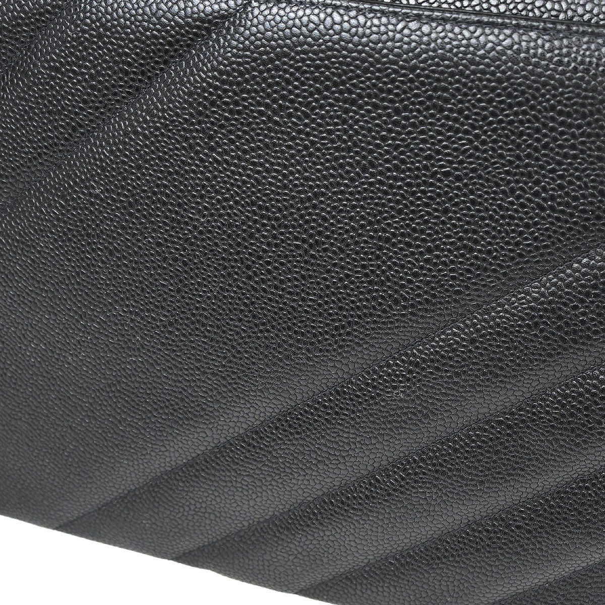 Chanel 1994-1996 Black Caviar skin Straight Flap Jumbo Shoulder Bag