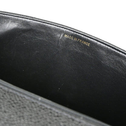 Chanel 1994-1996 Black Caviar skin Straight Flap Jumbo Shoulder Bag