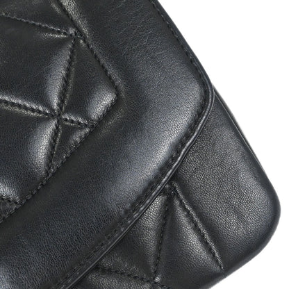 Chanel 1996-1997 Black Lambskin Small Diana Shoulder Bag