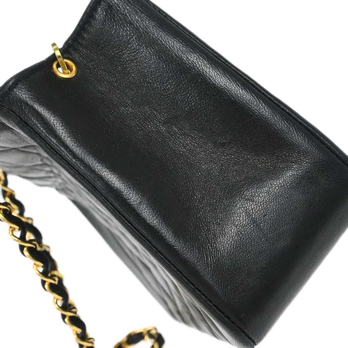 Chanel 1996-1997 Black Lambskin Small Diana Shoulder Bag