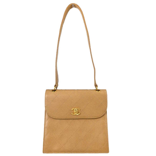 Chanel Beige Caviar Skin Handbag