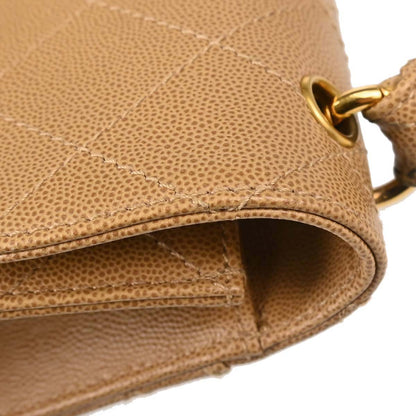 Chanel 1997-1999 Beige Caviar Skin Handbag
