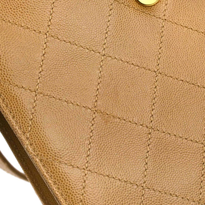 Chanel 1997-1999 Beige Caviar Skin Handbag