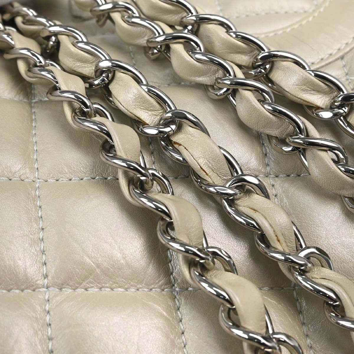 Chanel 2006-2008 Ivory Calfskin Cambon Ligne Tote Handbag