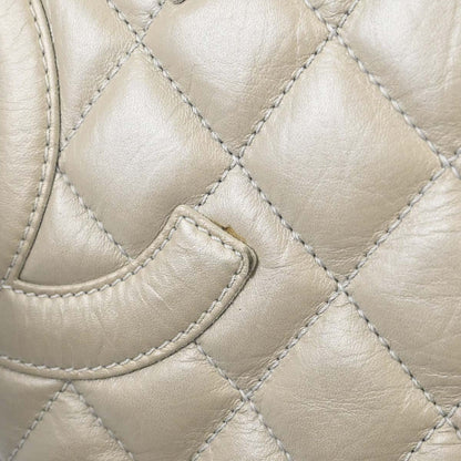 Chanel 2006-2008 Ivory Calfskin Cambon Ligne Tote Handbag