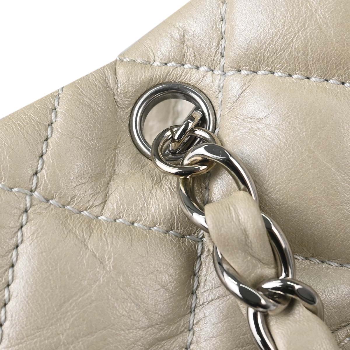 Chanel 2006-2008 Ivory Calfskin Cambon Ligne Tote Handbag