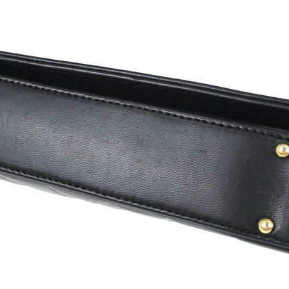 Chanel 2000-2002 Black Lambskin Choco Bar Shoulder Bag