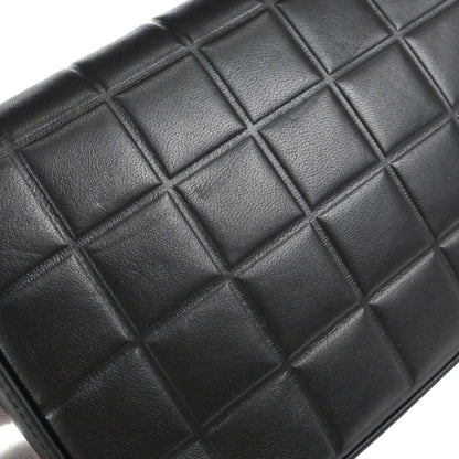 Chanel 2000-2002 Black Lambskin Choco Bar Shoulder Bag