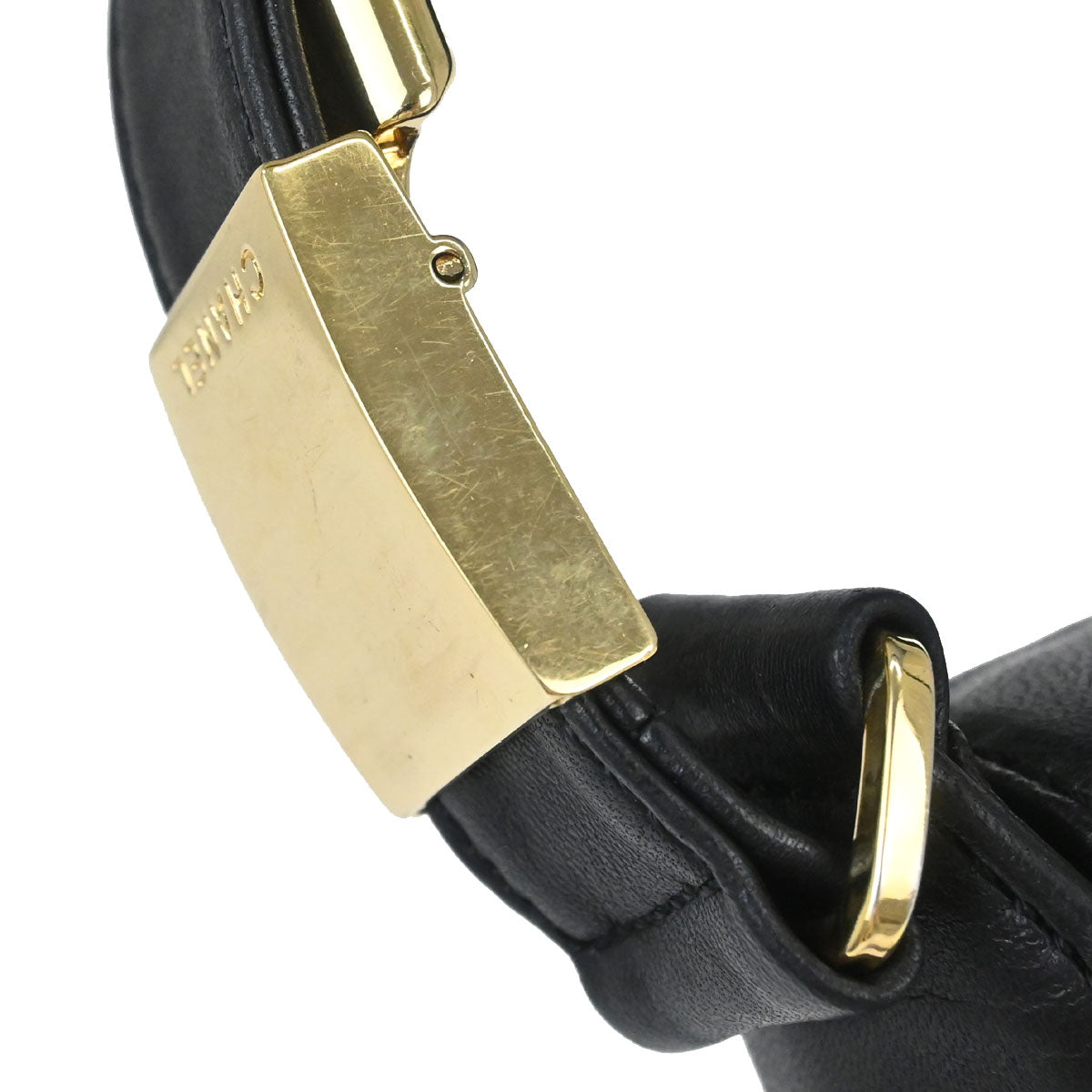 Chanel 2000-2002 Black Lambskin Choco Bar Shoulder Bag