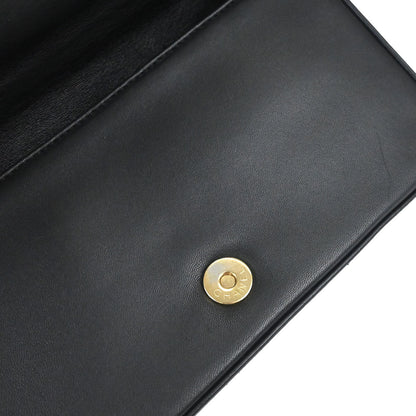 Chanel 2000-2002 Black Lambskin Choco Bar Shoulder Bag