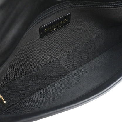 Chanel 2000-2002 Black Lambskin Choco Bar Shoulder Bag