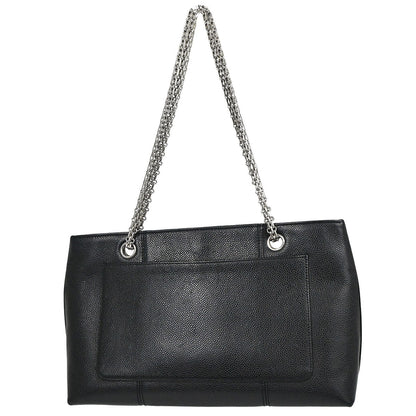 Chanel 2000-2002 Black Caviar Skin Shoulder Tote Bag